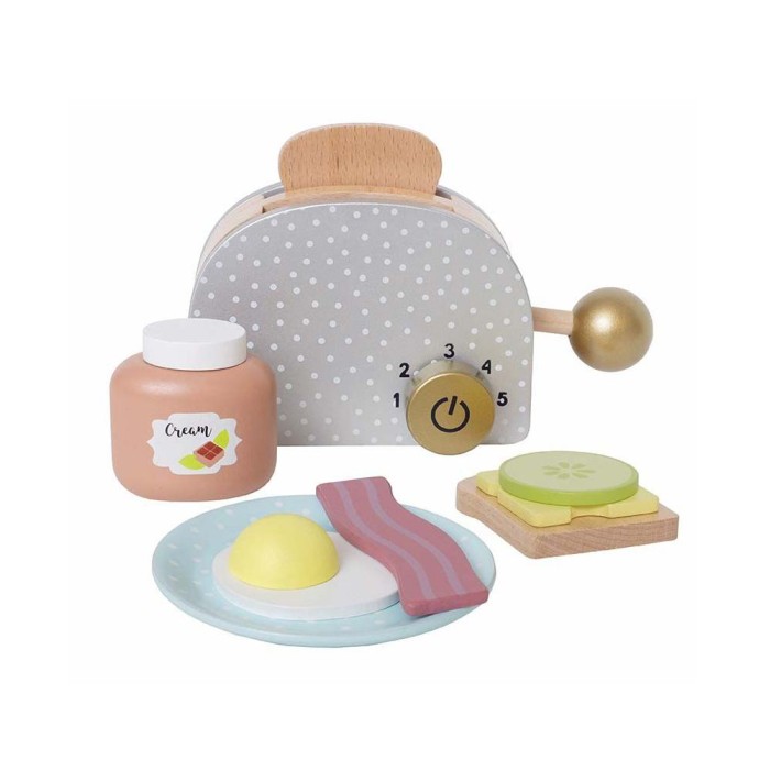 Ξύλινο Σετ Τοστιέρα & Υλικά Πρωινού Jabadabado Ξύλινο Σετ Τοστιέρα & Υλικά Πρωινού Jabadabado