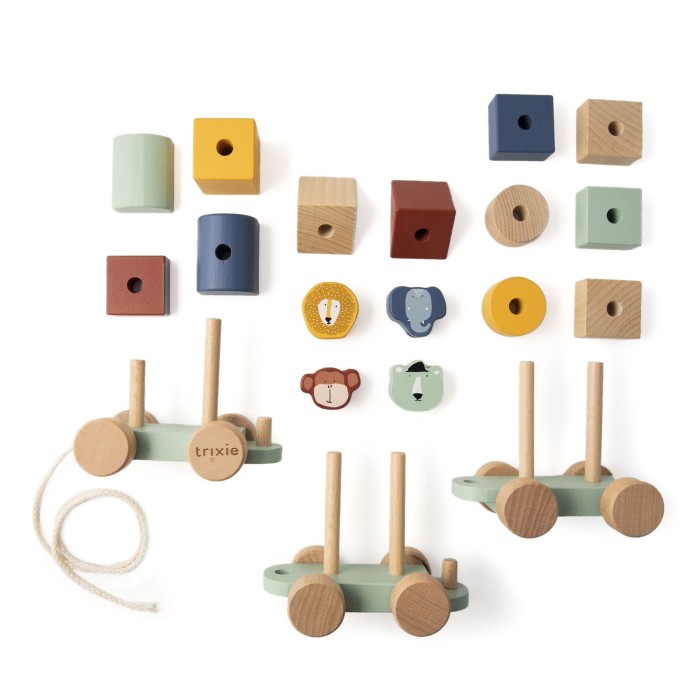 Ξύλινο Τρενάκι Με Ζωάκια Trixie
