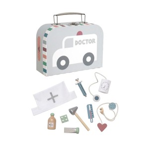Ξύλινο Βαλιτσάκι Γιατρού Γκρι Jabadabado