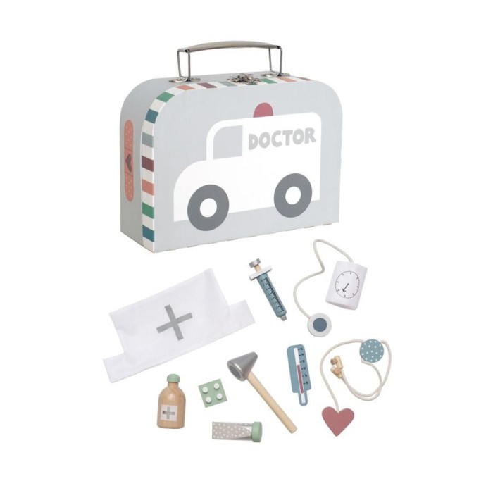 Ξύλινο Βαλιτσάκι Γιατρού Γκρι Jabadabado Ξύλινο Βαλιτσάκι Γιατρού Γκρι Jabadabado