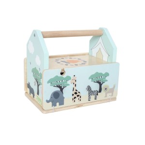 Ξύλινο Βαλιτσάκι Με Ζώα Της Ζούγκλας & Αυτοκίνητα Jabadabado