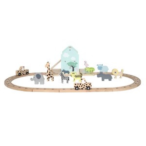 Ξύλινο Βαλιτσάκι Με Ζώα Της Ζούγκλας & Αυτοκίνητα Jabadabado Ξύλινο Βαλιτσάκι Με Ζώα Της Ζούγκλας & Αυτοκίνητα Jabadabado