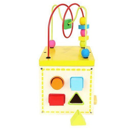 Ξύλινος Εκπαιδευτικός Κύβος Με Ρολόι Ξύλινος Εκπαιδευτικός Κύβος Με Ρολόι