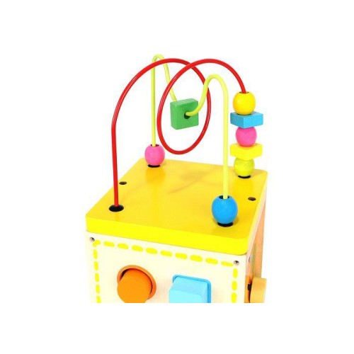 Ξύλινος Εκπαιδευτικός Κύβος Με Ρολόι Ξύλινος Εκπαιδευτικός Κύβος Με Ρολόι