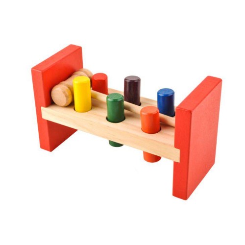 Ξύλινος Πάγκος Με Καρφώματα & Σφυράκι Ξύλινος Πάγκος Με Καρφώματα & Σφυράκι