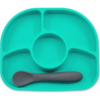 Yumi Πιάτο Σιλικόνης με Χωρίσματα Aqua Bbluv Yumi Πιάτο Σιλικόνης με Χωρίσματα Aqua Bbluv
