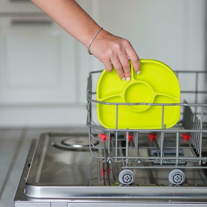 Yumi Πιάτο Σιλικόνης με Χωρίσματα Lime Bbluv Yumi Πιάτο Σιλικόνης με Χωρίσματα Lime Bbluv