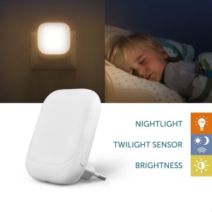 ZAZU Socket Light Φωτάκι Πρίζας Led με Αισθητήρα Νυκτός Λευκό