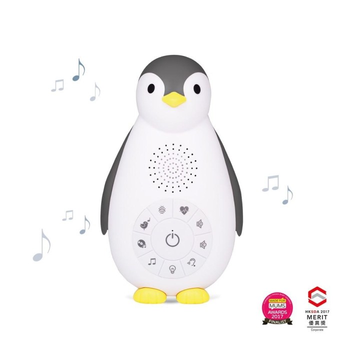 ZOE Πιγκουίνος φορητή βρεφική συσκευή ύπνου Bluetooth φως νυκτός χτύπο καρδιάς λευκοί ήχοι ZAZU Γκρι ZOE Πιγκουίνος φορητή βρεφική συσκευή ύπνου Bluetooth φως νυκτός χτύπο καρδιάς λευκοί ήχοι ZAZU Γκρι
